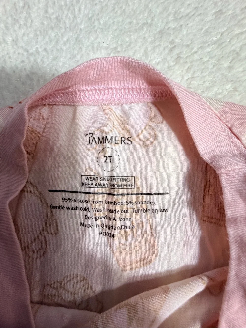 In My Jammers Coffee Print Bamboo Pajama Set (Size 2T)